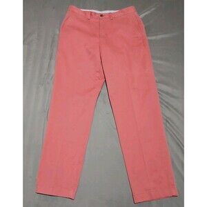 Brooks Brothers Chino Pants Mens 32x30 Pink Clark Cotton Stretch Straight Preppy